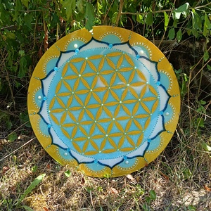 Az Élet virága mandala , Otthon & Életmód, Dekoráció, Spiritualitás, Mandala, Festett tárgyak, MESKA