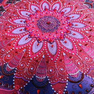 Tűzvirág mandala  - otthon & életmód - dekoráció - spiritualitás - mandala - Meska.hu