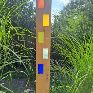 Fából és üvegből készült kerti szobor - Meska.hu