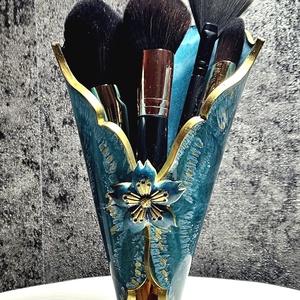 Kehely formájú asztali dísz, sminkecset tartó, műkörmös ecsettartó, toll tartó, dekor virágtartó, Otthon & Életmód, Dekoráció, Asztal és polc dekoráció, Asztaldísz, , MESKA