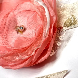 Korália - egyedi vintage menyasszonyi öv - esküvő - kiegészítők - öv & pánt - Meska.hu