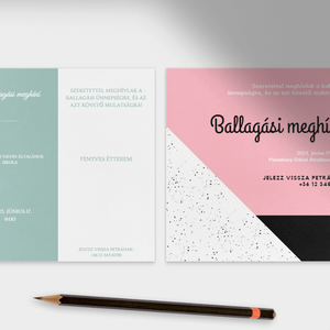Ballagási meghívó #alakzatok, Otthon & Életmód, Papír, írószer, Meghívó, Ajándékozás kellékei, Fotó, grafika, rajz, illusztráció, MESKA