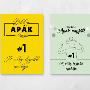 Apák napi képeslap #1dad - Meska.hu