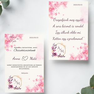 Esküvői meghívó borítékkal #blossom, Esküvő, Meghívó & Kártya, Meghívó, Fotó, grafika, rajz, illusztráció, MESKA