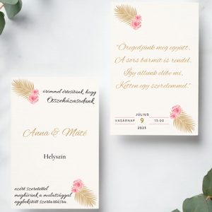Esküvői meghívó borítékkal #natúr - esküvő - meghívó & kártya - meghívó - Meska.hu
