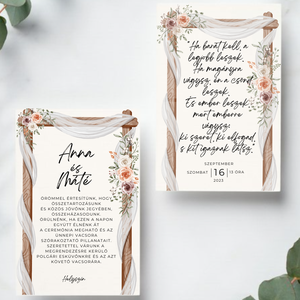 Esküvői meghívó borítékkal #frame - Meska.hu