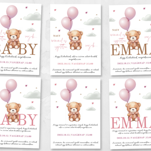 Babaváró meghívó #balloon - otthon & életmód - papír, írószer - ajándékozás kellékei - meghívó - Meska.hu