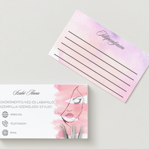 Műszempilla stylist, pillás időpontkártya vagy névjegykártya csomag - Meska.hu