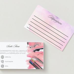 Műszempilla stylist, pillás időpontkártya vagy névjegykártya csomag - otthon & életmód - papír, írószer - névjegykártya - Meska.hu