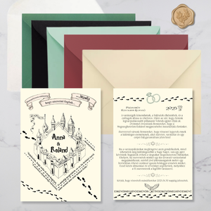 Harry Potter esküvői meghívó #tekergők térképe, Esküvő, Meghívó & Kártya, Meghívó, Fotó, grafika, rajz, illusztráció, MESKA