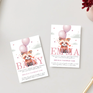 Babaváró meghívó #foxbabygirl - Meska.hu