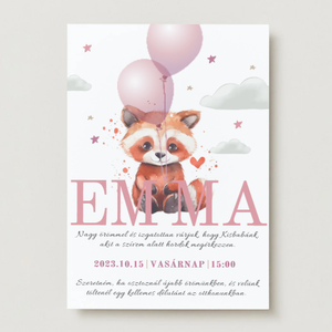 Babaváró meghívó #foxbabygirl - otthon & életmód - papír, írószer - ajándékozás kellékei - meghívó - Meska.hu
