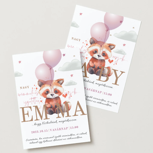Babaváró meghívó #foxbabygirl - otthon & életmód - papír, írószer - ajándékozás kellékei - meghívó - Meska.hu