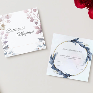 Ballagási meghívó #leaves - otthon & életmód - papír, írószer - ajándékozás kellékei - meghívó - Meska.hu