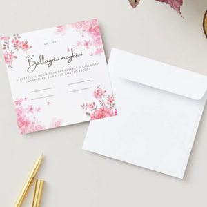 Ballagási meghívó #flowers - otthon & életmód - papír, írószer - ajándékozás kellékei - meghívó - Meska.hu