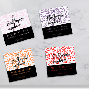Ballagási meghívók különböző színekben #tendril, Otthon & Életmód, Papír, írószer, Ajándékozás kellékei, Meghívó, Fotó, grafika, rajz, illusztráció, MESKA