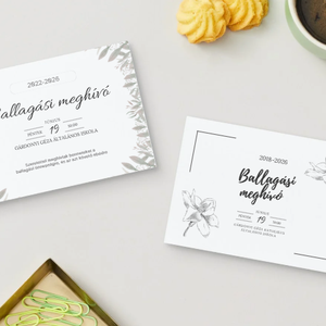 Ballagási meghívó #minimal2, Otthon & Életmód, Papír, írószer, Ajándékozás kellékei, Meghívó, Fotó, grafika, rajz, illusztráció, MESKA