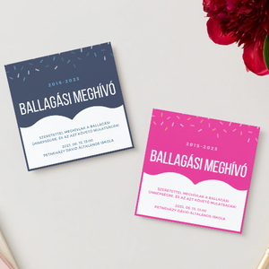 Ballagási meghívó #konfetti, Otthon & Életmód, Papír, írószer, Ajándékozás kellékei, Meghívó, Fotó, grafika, rajz, illusztráció, MESKA
