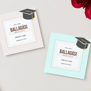 Ballagási meghívó #hat - Meska.hu