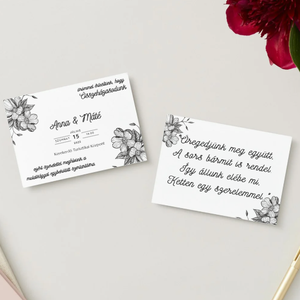 Esküvői meghívó #flower - esküvő - meghívó & kártya - meghívó - Meska.hu