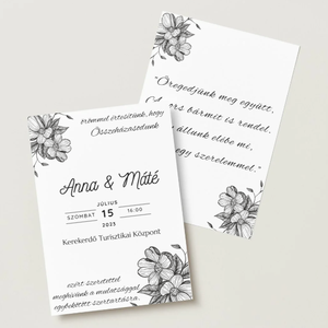 Esküvői meghívó #flower - esküvő - meghívó & kártya - meghívó - Meska.hu