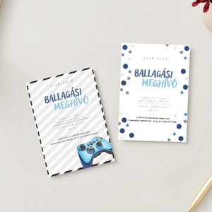 Ballagási meghívó fiúnak #blue - Meska.hu