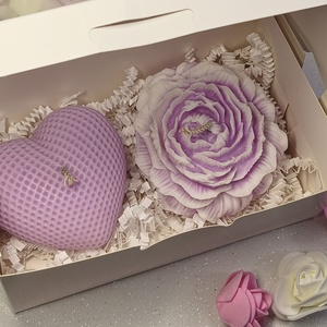 Rózsakert � szív és virág szójaviasz gyertyaszett, , , MESKA