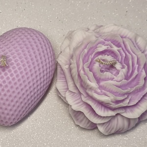 Rózsakert � szív és virág szójaviasz gyertyaszett -  - Meska.hu