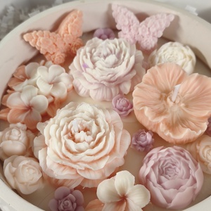 Varázskert gyertyatál illatos szójaviasz virágokkal, , , MESKA