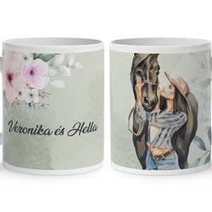 Kérd a neveddel - Imádom a lovam mintás bögre, Otthon & Életmód, Konyhafelszerelés, tálalás, Tálalás, Bögre & Csésze, , MESKA