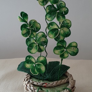 Horgolt Orhídea / 45cm/, Otthon & Életmód, Dekoráció, Virágdísz és tartó, Csokor & Virágdísz, Horgolás, Fonás (csuhé, gyékény, stb.), MESKA
