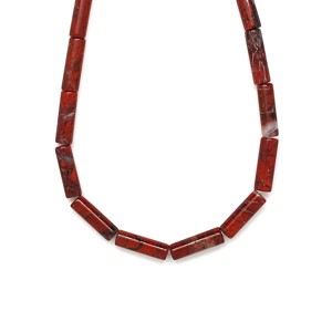 Jáspis breccsa henger 4-4,5x13-14mm, Kellékek & szerszámok, Ásvány alapanyag, Ásványfüzér, , MESKA