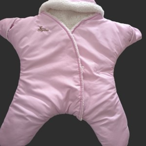 Téli csillag- rózsaszín vízpergető- fehér sherpa 68-74 - Meska.hu