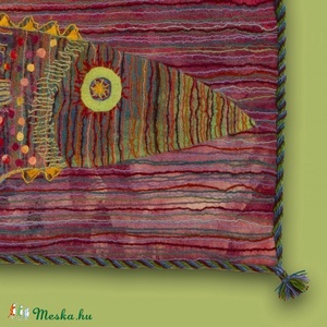 Nemez falikép Vízben. Mérete: 70 x 180 cm RENDELHETŐ - művészet - textilkép - nemezelt - Meska.hu