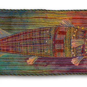 Nemez falikép Vízben. Mérete: 70 x 180 cm RENDELHETŐ - művészet - textilkép - nemezelt - Meska.hu