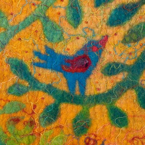 Rendelhető, Életfa Nappal- Holddal nemezkép 87 x 84 cm. - művészet - textilkép - nemezelt - Meska.hu