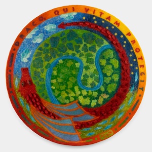 Sárkány. Nemezkép - művészet - textilkép - nemezelt - Meska.hu