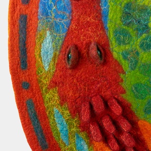 Sárkány. Nemezkép - művészet - textilkép - nemezelt - Meska.hu