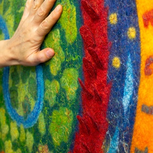 Sárkány. Nemezkép - művészet - textilkép - nemezelt - Meska.hu