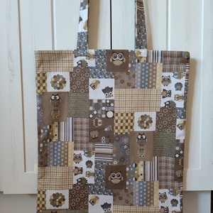 Bagoly mintás bevásárló szatyor  - táska & tok - bevásárlás & shopper táska - shopper, textiltáska, szatyor - Meska.hu