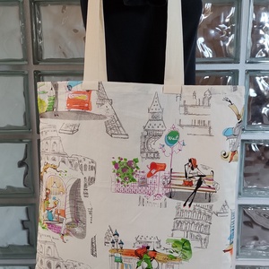Csajos bevásárló vászontáska - táska & tok - bevásárlás & shopper táska - shopper, textiltáska, szatyor - Meska.hu