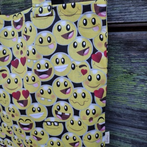 Emoji mintás szatyor  - táska & tok - bevásárlás & shopper táska - shopper, textiltáska, szatyor - Meska.hu