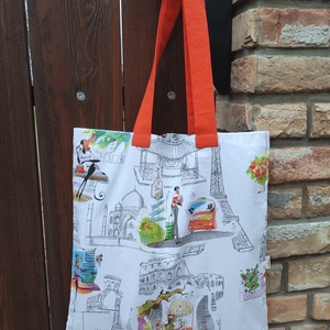 Csajos szatyor , Táska & Tok, Bevásárlás & Shopper táska, Shopper, textiltáska, szatyor, Varrás, MESKA