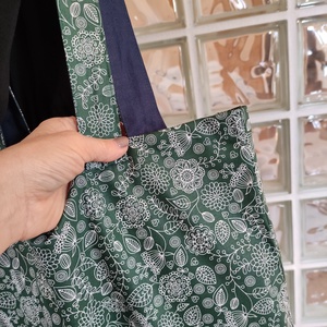 Virágos bevásárló szatyor extra hosszú fogantyúkkal  - táska & tok - bevásárlás & shopper táska - shopper, textiltáska, szatyor - Meska.hu