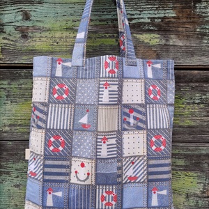 Mintás bevásárló táska - táska & tok - bevásárlás & shopper táska - shopper, textiltáska, szatyor - Meska.hu