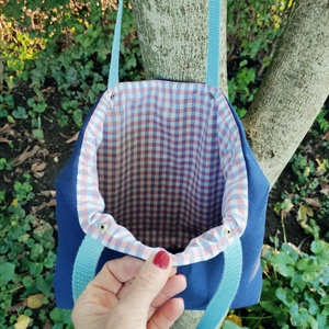 Bélelt vászon szatyor - táska & tok - kézitáska & válltáska - válltáska - Meska.hu