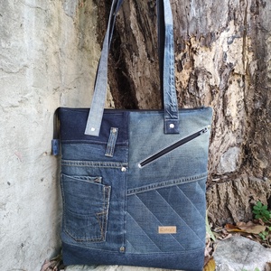 Farmer válltáska újrahasznosított alapanyagból , Táska & Tok, Kézitáska & válltáska, Válltáska, Varrás, MESKA