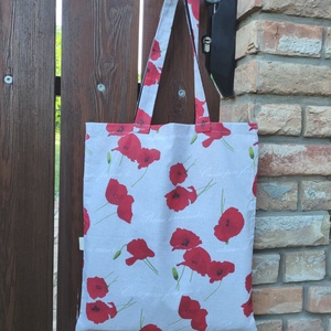 Pipacsos bevásárló táska  - táska & tok - bevásárlás & shopper táska - shopper, textiltáska, szatyor - Meska.hu