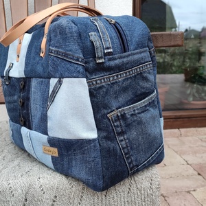 Farmer utazótáska újrahasznosított alapanyagból  - táska & tok - kézitáska & válltáska - válltáska - Meska.hu