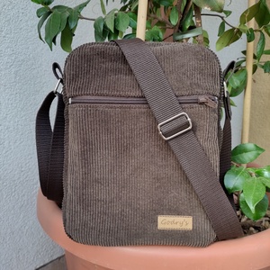 Férfi kordbársony válltáska / crossbody  - Meska.hu